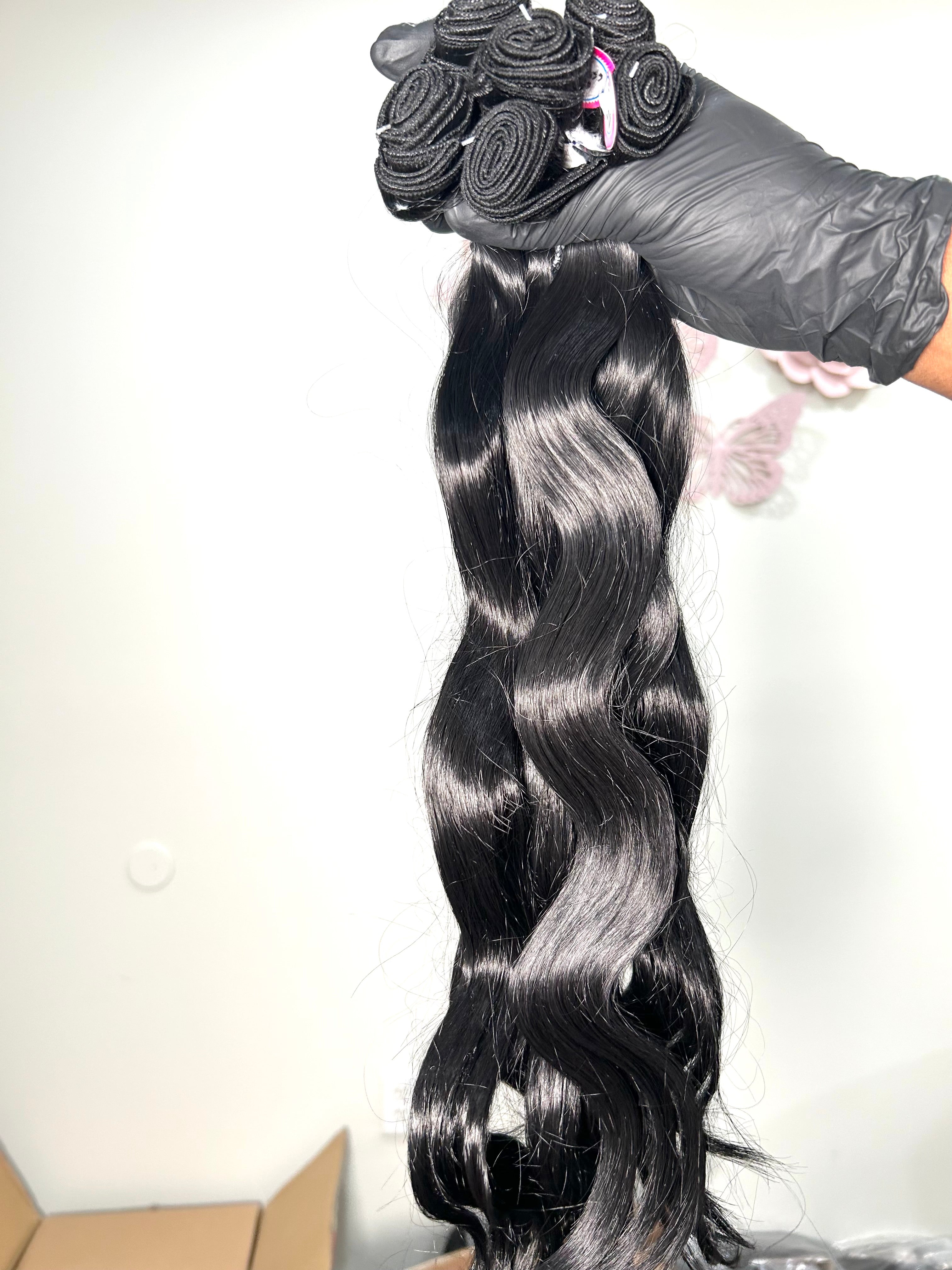 6 Bundles Body Wave Premium Fiber Bundles, Body Wave(Lose Wave)