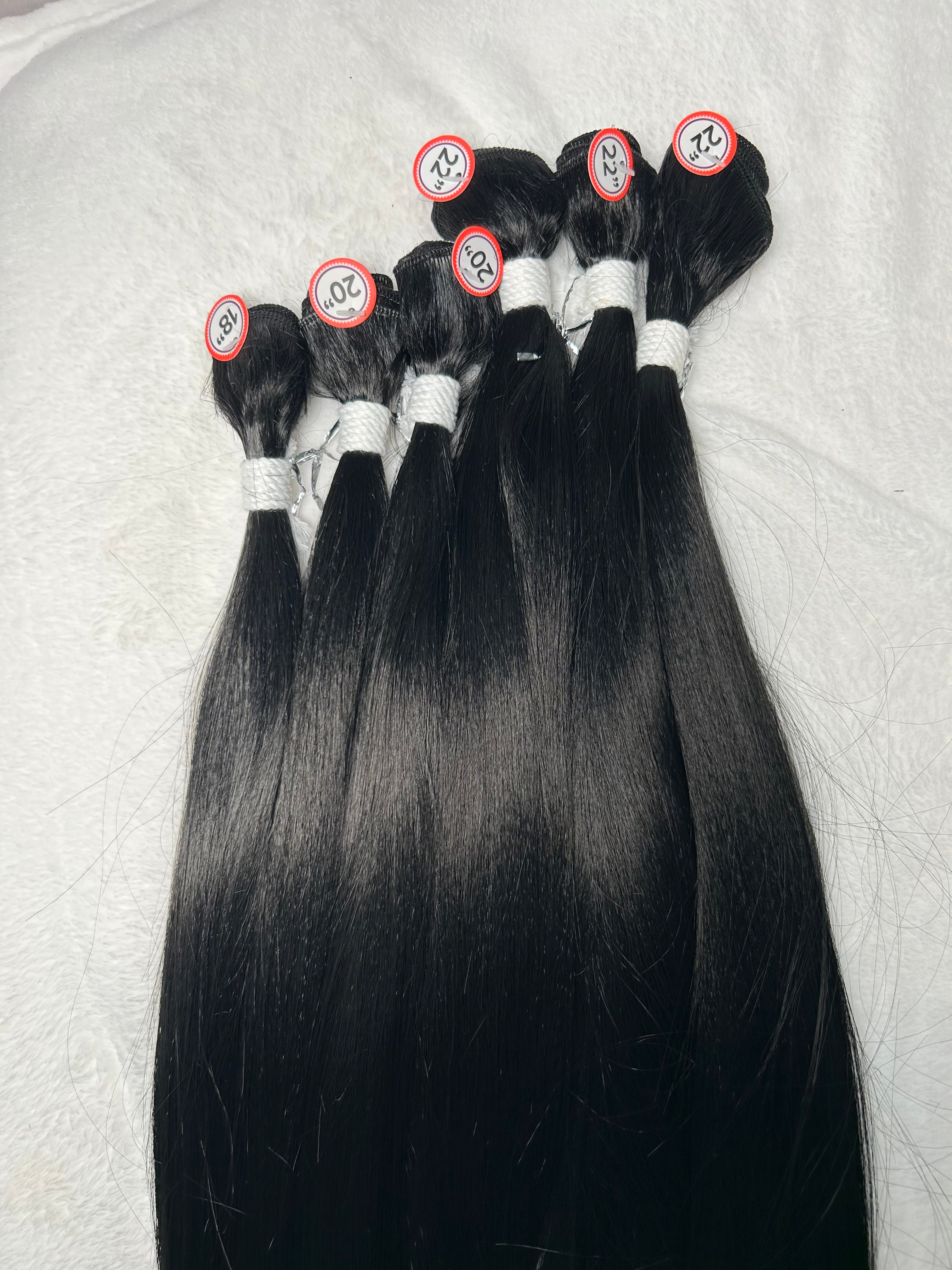 6 Bundles Straight Premium Fiber Bundles, Hair Extension